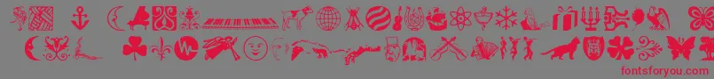 DavysRegular Font – Red Fonts on Gray Background