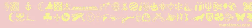 DavysRegular Font – Yellow Fonts on Pink Background