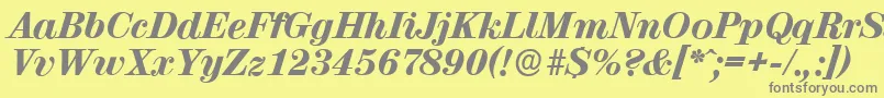 ValenciaserialHeavyItalic Font – Gray Fonts on Yellow Background