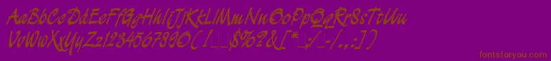 Demian Font – Brown Fonts on Purple Background