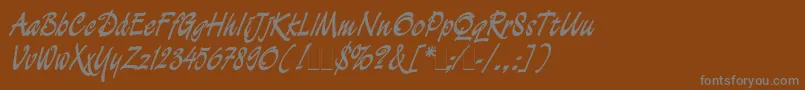 Шрифт Demian – серые шрифты на коричневом фоне