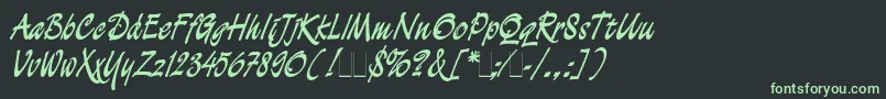 Шрифт Demian – зелёные шрифты на чёрном фоне