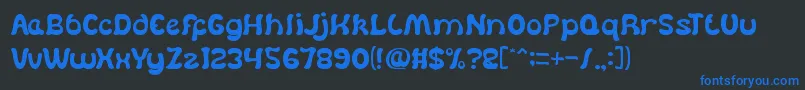 DearLovely Font – Blue Fonts on Black Background