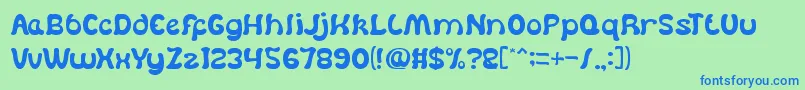 DearLovely Font – Blue Fonts on Green Background