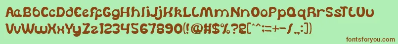 DearLovely Font – Brown Fonts on Green Background