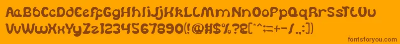 DearLovely Font – Brown Fonts on Orange Background