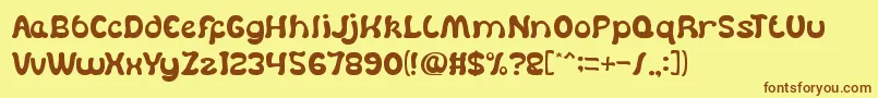 DearLovely Font – Brown Fonts on Yellow Background