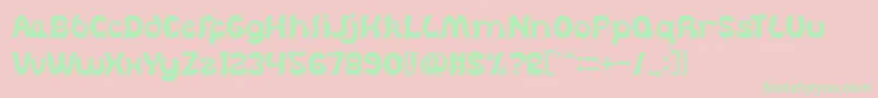 DearLovely Font – Green Fonts on Pink Background