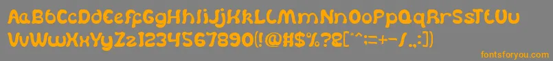 DearLovely Font – Orange Fonts on Gray Background