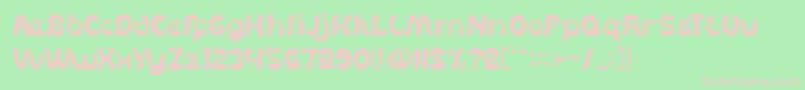 DearLovely Font – Pink Fonts on Green Background