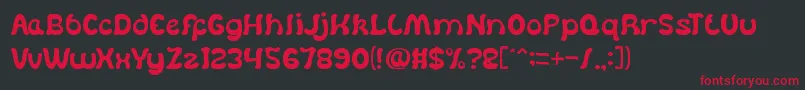 DearLovely Font – Red Fonts on Black Background
