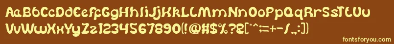 DearLovely Font – Yellow Fonts on Brown Background