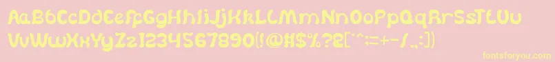 DearLovely Font – Yellow Fonts on Pink Background