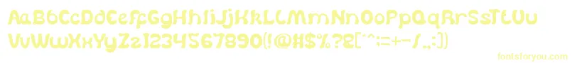 DearLovely Font – Yellow Fonts on White Background