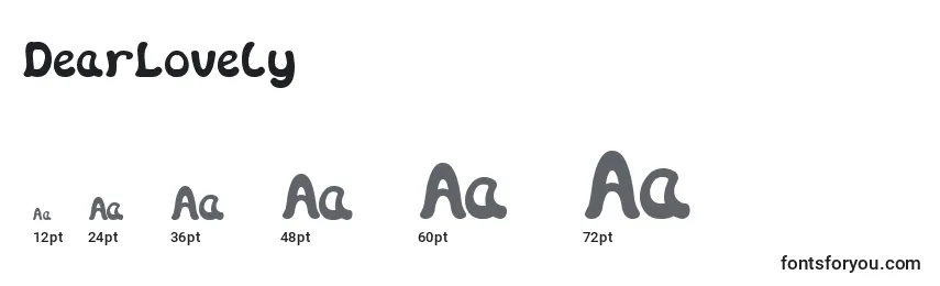 DearLovely Font Sizes