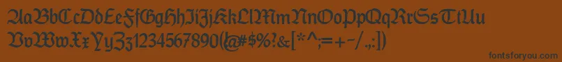 CatfrankenDeutsch Font – Black Fonts on Brown Background