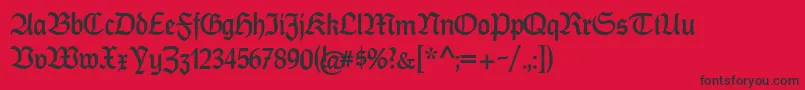 CatfrankenDeutsch Font – Black Fonts on Red Background