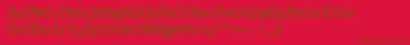 CatfrankenDeutsch Font – Brown Fonts on Red Background