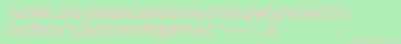 CatfrankenDeutsch Font – Pink Fonts on Green Background