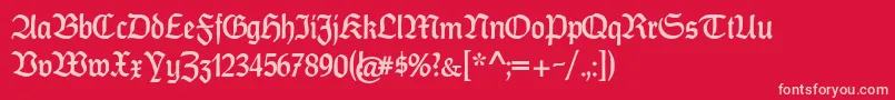 CatfrankenDeutsch Font – Pink Fonts on Red Background