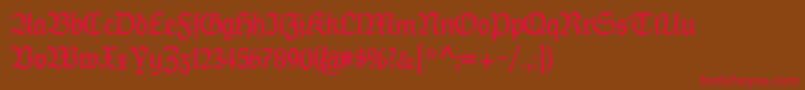 CatfrankenDeutsch Font – Red Fonts on Brown Background