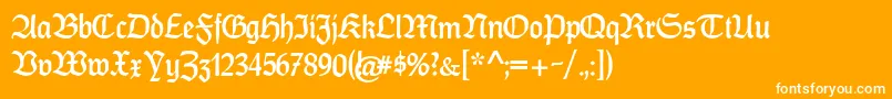 CatfrankenDeutsch Font – White Fonts on Orange Background