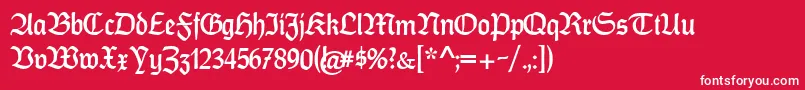 CatfrankenDeutsch Font – White Fonts on Red Background