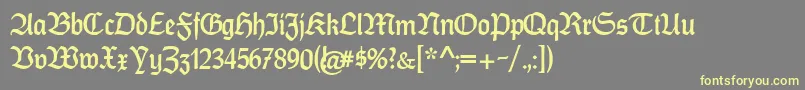CatfrankenDeutsch Font – Yellow Fonts on Gray Background