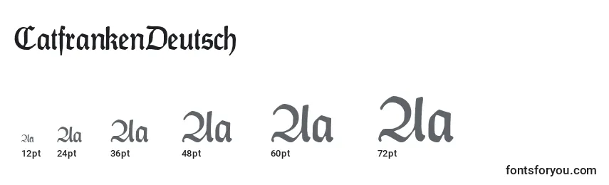 Größen der Schriftart CatfrankenDeutsch