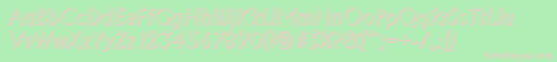 AdelonshadowLightItalic Font – Pink Fonts on Green Background