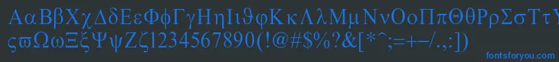 Greco Font – Blue Fonts on Black Background