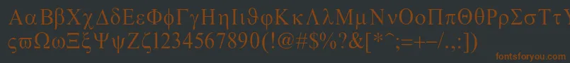 Greco Font – Brown Fonts on Black Background