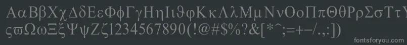 Шрифт Greco – серые шрифты на чёрном фоне