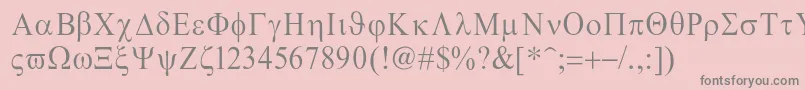 Greco Font – Gray Fonts on Pink Background