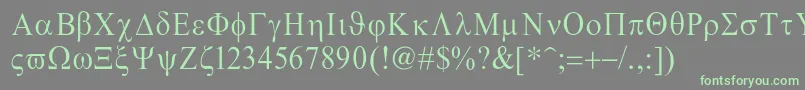 Greco Font – Green Fonts on Gray Background