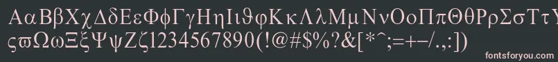 Greco Font – Pink Fonts on Black Background