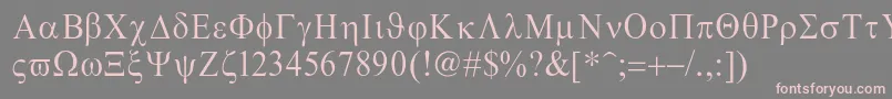 Greco Font – Pink Fonts on Gray Background