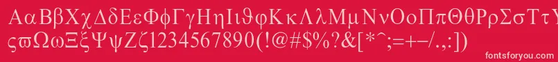 More about Greco Font Greco Font – Pink Fonts on Red Background