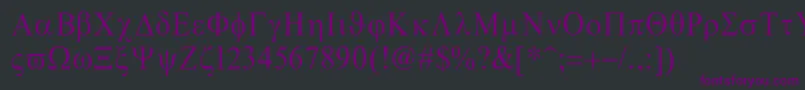 Greco Font – Purple Fonts on Black Background