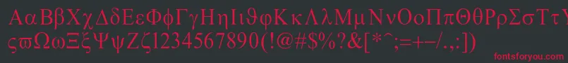 Greco Font – Red Fonts on Black Background
