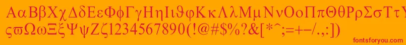 Greco Font – Red Fonts on Orange Background