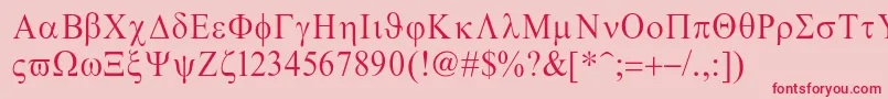 Greco Font – Red Fonts on Pink Background