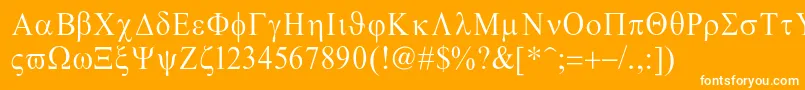 Greco Font – White Fonts on Orange Background