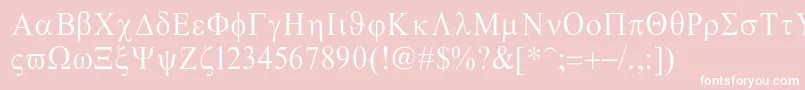 Greco Font – White Fonts on Pink Background