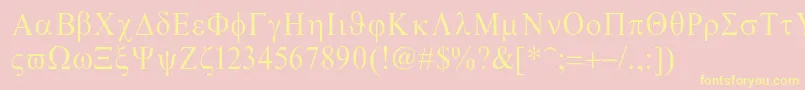 Greco Font – Yellow Fonts on Pink Background
