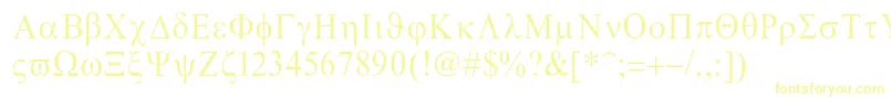 Greco Font – Yellow Fonts on White Background