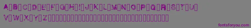Шрифт WetbrushDemoRegular – фиолетовые шрифты на сером фоне