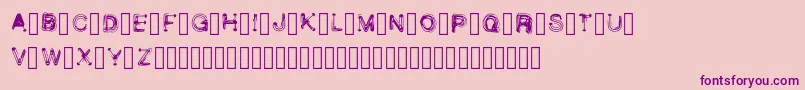 Шрифт WetbrushDemoRegular – фиолетовые шрифты на розовом фоне