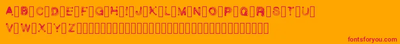 WetbrushDemoRegular Font – Red Fonts on Orange Background