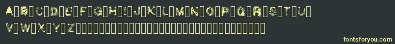 Fonte WetbrushDemoRegular – fontes amarelas em um fundo preto